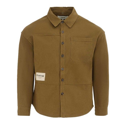 Front - Firetrap Mens Logo Heavy Long-Sleeved Shirt
