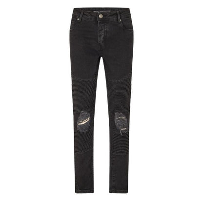 Front - Brave Soul Mens Washed Ripped Skinny Jeans