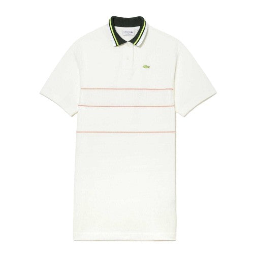 Front - Lacoste Womens/Ladies Stripe Relaxed Fit Polo Shirt Dress