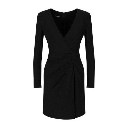 Front - Emporio Armani EA7 Womens/Ladies Draped V Neck Mini Dress