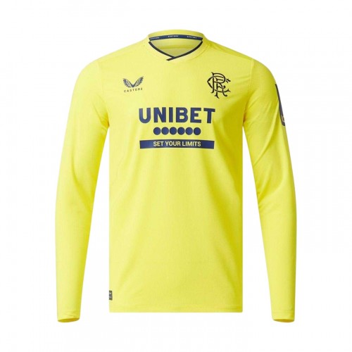 Front - Castore Mens Rangers FC V Neck Long-Sleeved T-Shirt
