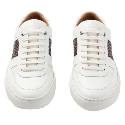 Front - Boss Mens Mirage Leather Tennis Trainers