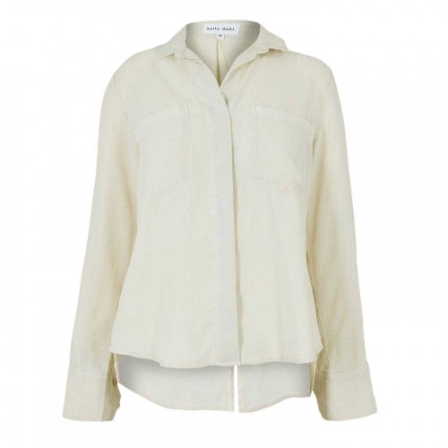Front - Bella Dahl Womens/Ladies Back Slit Relaxed Fit 3/4 Sleeve Shirt