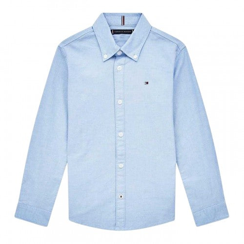 Front - Tommy Hilfiger Boys Oxford Long-Sleeved Shirt