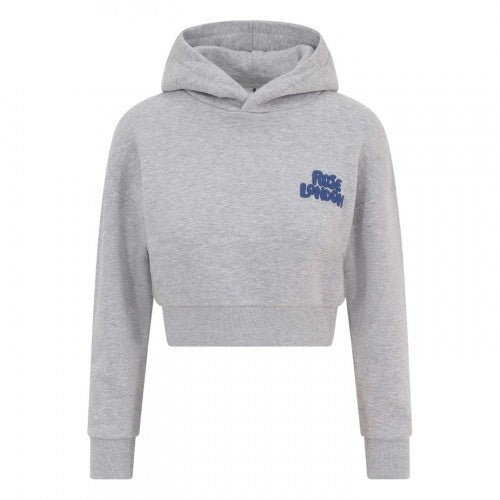 Front - Rose London Childrens/Kids Sports Crop Hoodie