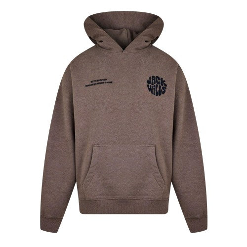 Front - Jack Wills Mens Circle Logo Slouch Hoodie