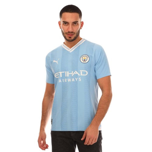 Front - Manchester City FC Mens 2023/24 Authentic Home Jersey