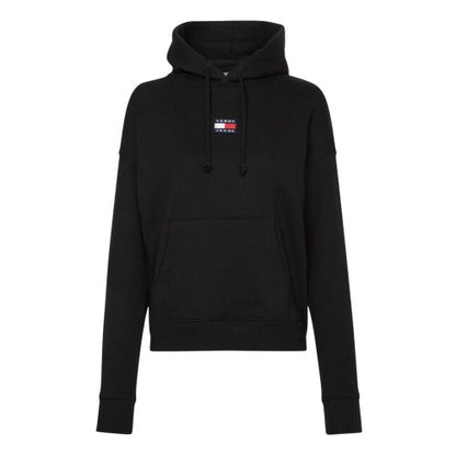Front - Tommy Jeans Womens/Ladies Badge Relaxed Fit Hoodie