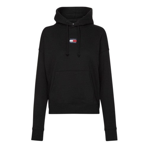Front - Tommy Jeans Womens/Ladies Badge Relaxed Fit Hoodie