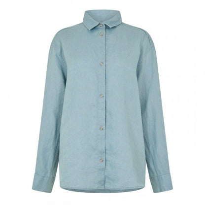 Front - Timberland Womens/Ladies Linen Collared Long-Sleeved Shirt