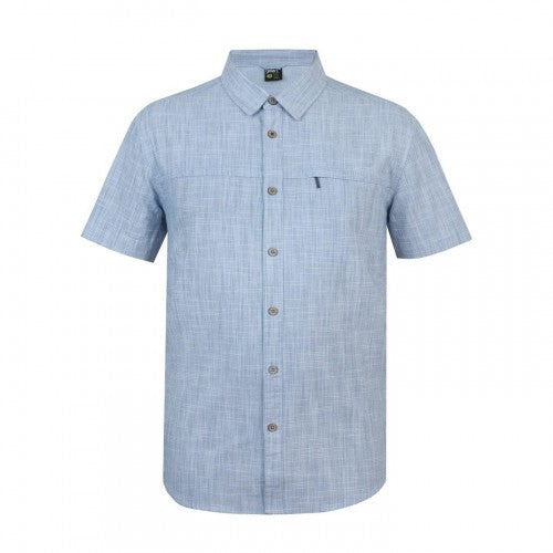 Front - Gelert Mens Textured Zip Pocket Short-Sleeved Shirt