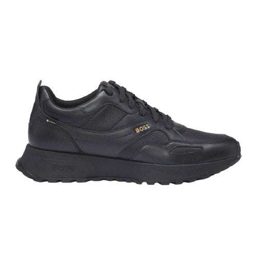 Front - Boss Mens Jonah Runn Leather Lace Up Trainers