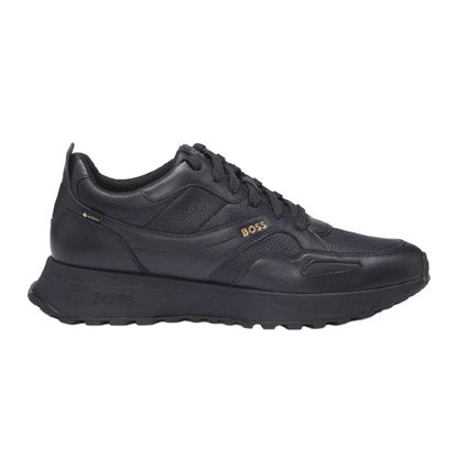 Front - Boss Mens Jonah Runn Leather Lace Up Trainers