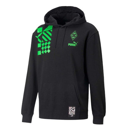 Front - Puma Mens Borussia Monchengladbach FC Drawstring Hoodie