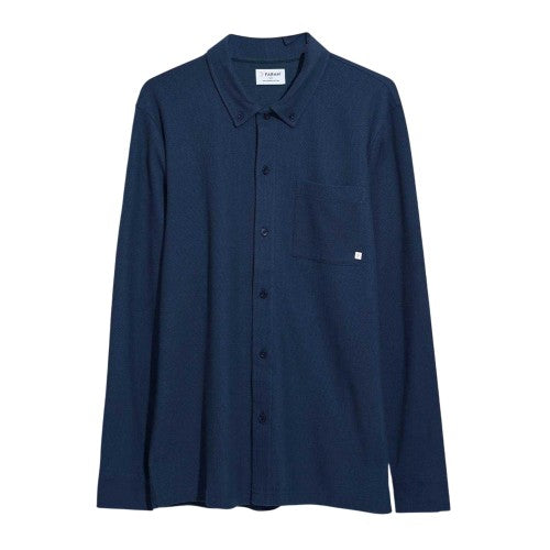 Front - Farah Mens Textured Regular Long-Sleeved Shirt
