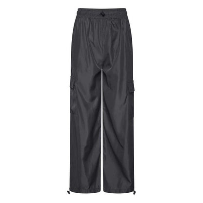 Front - Gym King Womens/Ladies Satin Combat Trousers