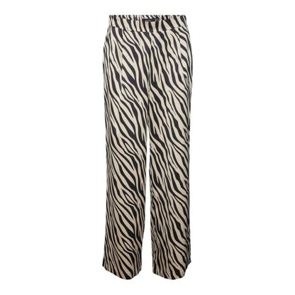 Front - Vero Moda Womens/Ladies Lisa Zebra Print Wide Leg Trousers