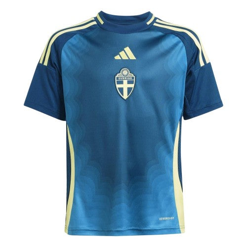 Front - Adidas Childrens/Kids 25/26 Sweden FA Away Shirt