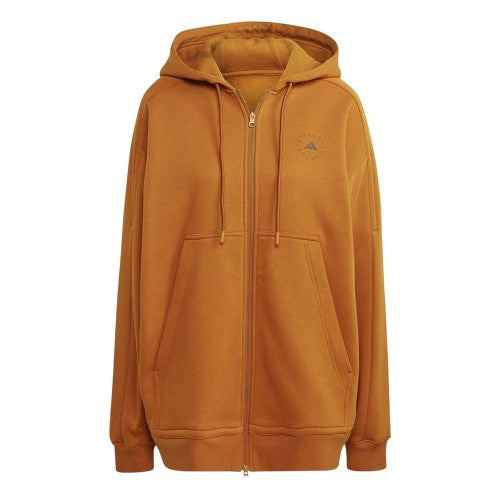 Front - Adidas Womens/Ladies Oversized Drop Sleeve Full Zip Hoodie
