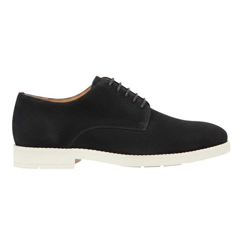 Front - Boss Mens Suede Flat Derby Shoes