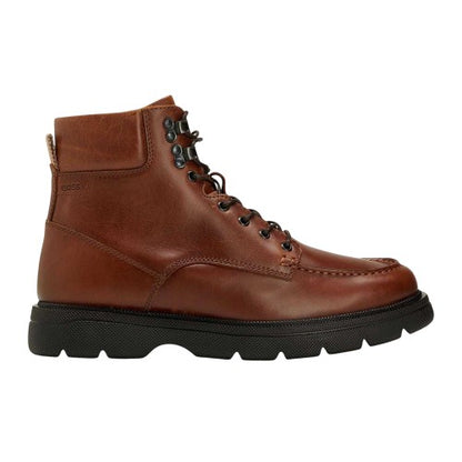 Front - Boss Mens Jacob Leather Block Heel Boots