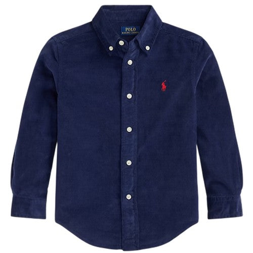 Front - Ralph Lauren Childrens/Kids Oxford Regular Long-Sleeved Shirt