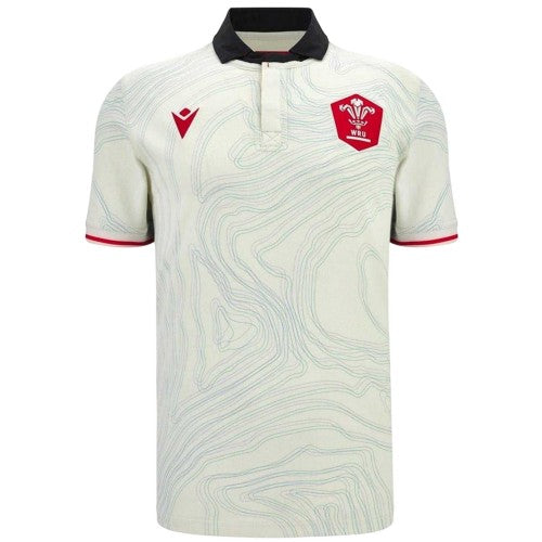 Front - Wales RU Childrens/Kids 25/26 Macron Rugby Shirt