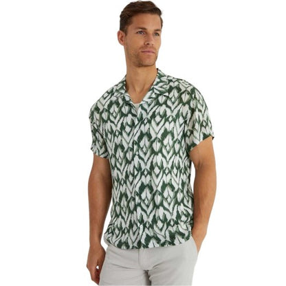 Front - Threadbare Mens Geometric Short-Sleeved Shirt