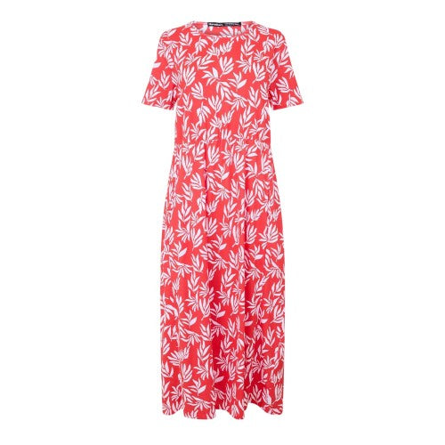 Front - Threadbare Womens/Ladies Danni Leaf Print Crew Neck Midi Dress