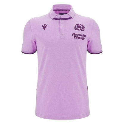 Front - Scotland RU Mens 25/26 Macron Polo Shirt