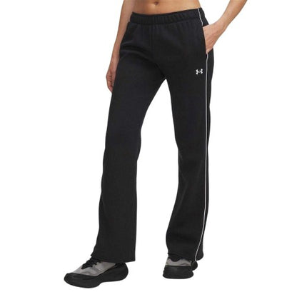 Front - Under Armour Womens/Ladies Rival Side Stripe Flared Sweatpants