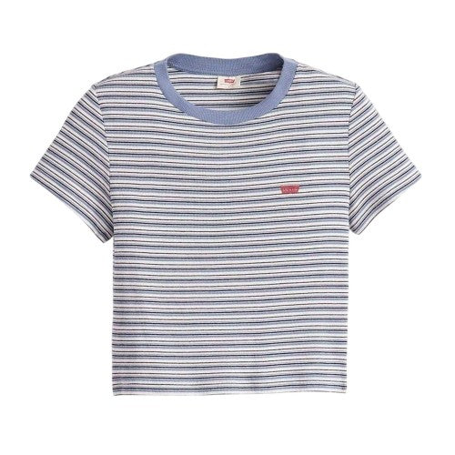 Front - Levis Womens/Ladies Essential Sporty Striped Crop Top