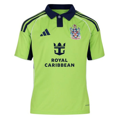 Front - Fulham FC Childrens/Kids 25/26 Adidas Away Shirt