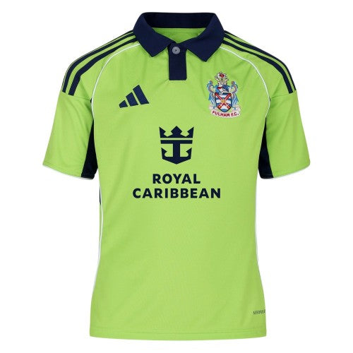 Front - Fulham FC Childrens/Kids 25/26 Adidas Away Shirt