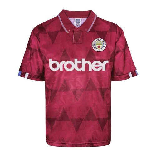 Front - Score Draw Mens 1989 Manchester City FC Away Shirt