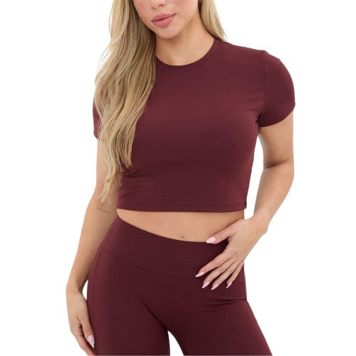 Front - I Saw It First Womens/Ladies Seamless Short-Sleeved Crop Top