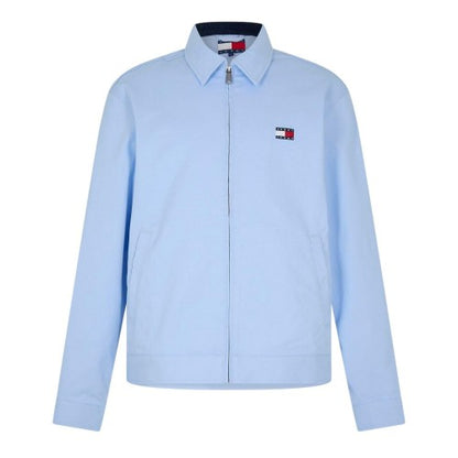 Front - Tommy Jeans Mens Logo Full Zip Jacket