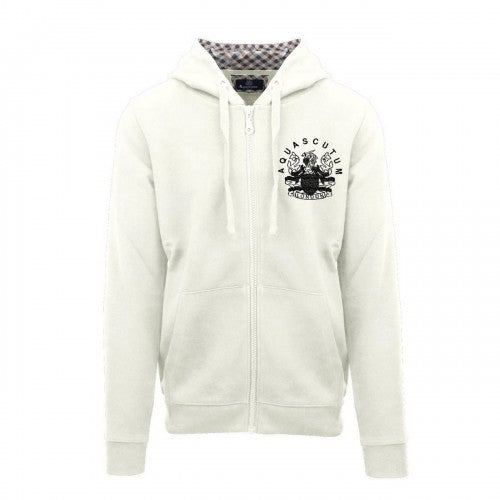 Front - Aquascutum Mens Relaxed Fit Full Zip Hoodie