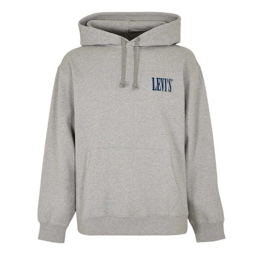 Front - Levis Mens Drop Shoulder Regular Drawstring Hoodie