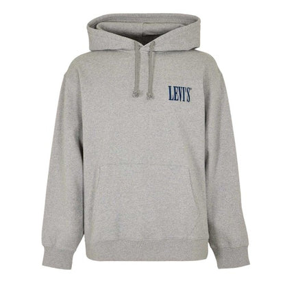 Front - Levis Mens Drop Shoulder Regular Drawstring Hoodie
