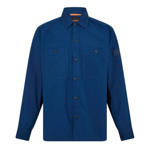 Front - Boss Mens Barrel Collared Long-Sleeved Overshirt