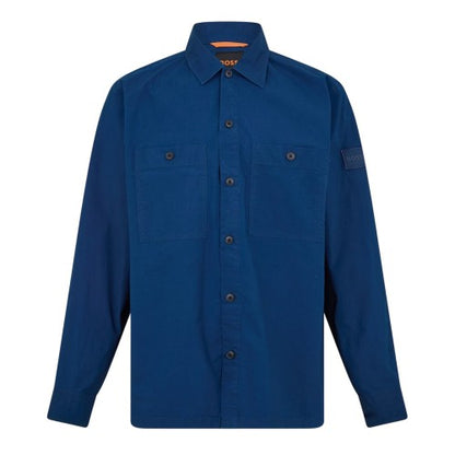 Front - Boss Mens Barrel Collared Long-Sleeved Overshirt