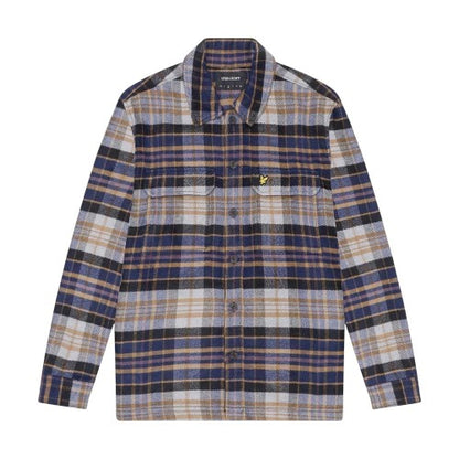 Front - Lyle & Scott Mens Flannel Long-Sleeved Overshirt