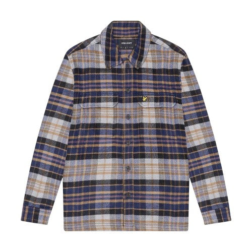 Front - Lyle & Scott Mens Flannel Long-Sleeved Overshirt