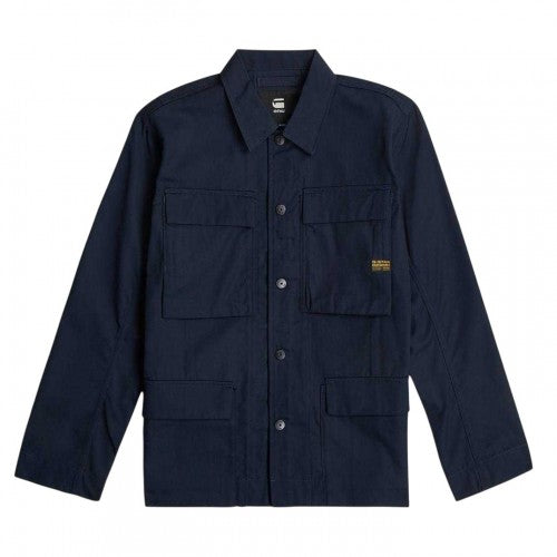 Front - G-Star Mens Logo Flap Pocket Overshirt
