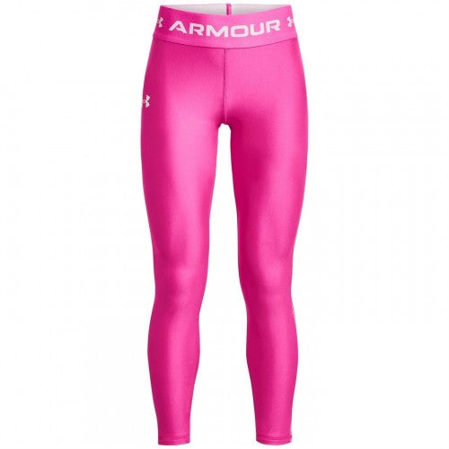 Front - Under Armour Girls Logo Leggings