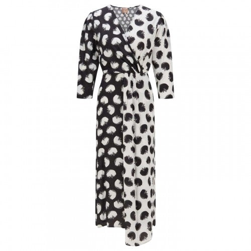 Front - Boss Womens/Ladies Polka Dot 3/4 Sleeve Wrap Dress