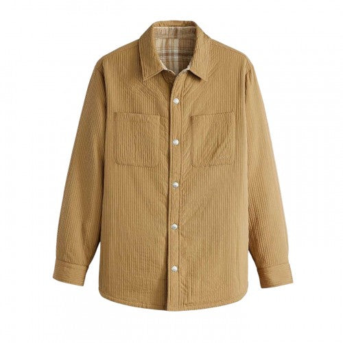 Front - Levis Mens Bryant Patterned Corduroy Overshirt