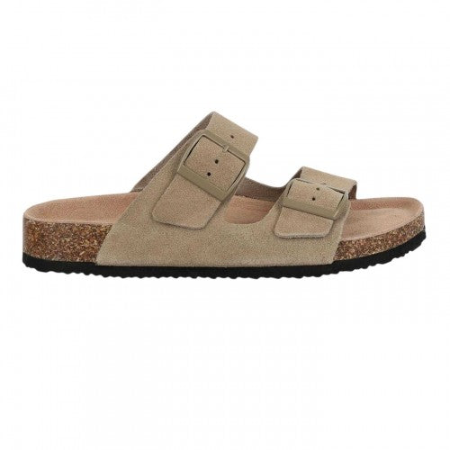 Front - Jack Wills Womens/Ladies JW Cork Suede Flat Sandals