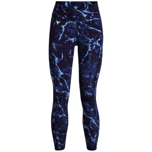 Front - Under Armour Womens/Ladies Project Rock Marble Compression 7/8 Leggings
